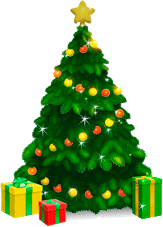 garland christmas tree